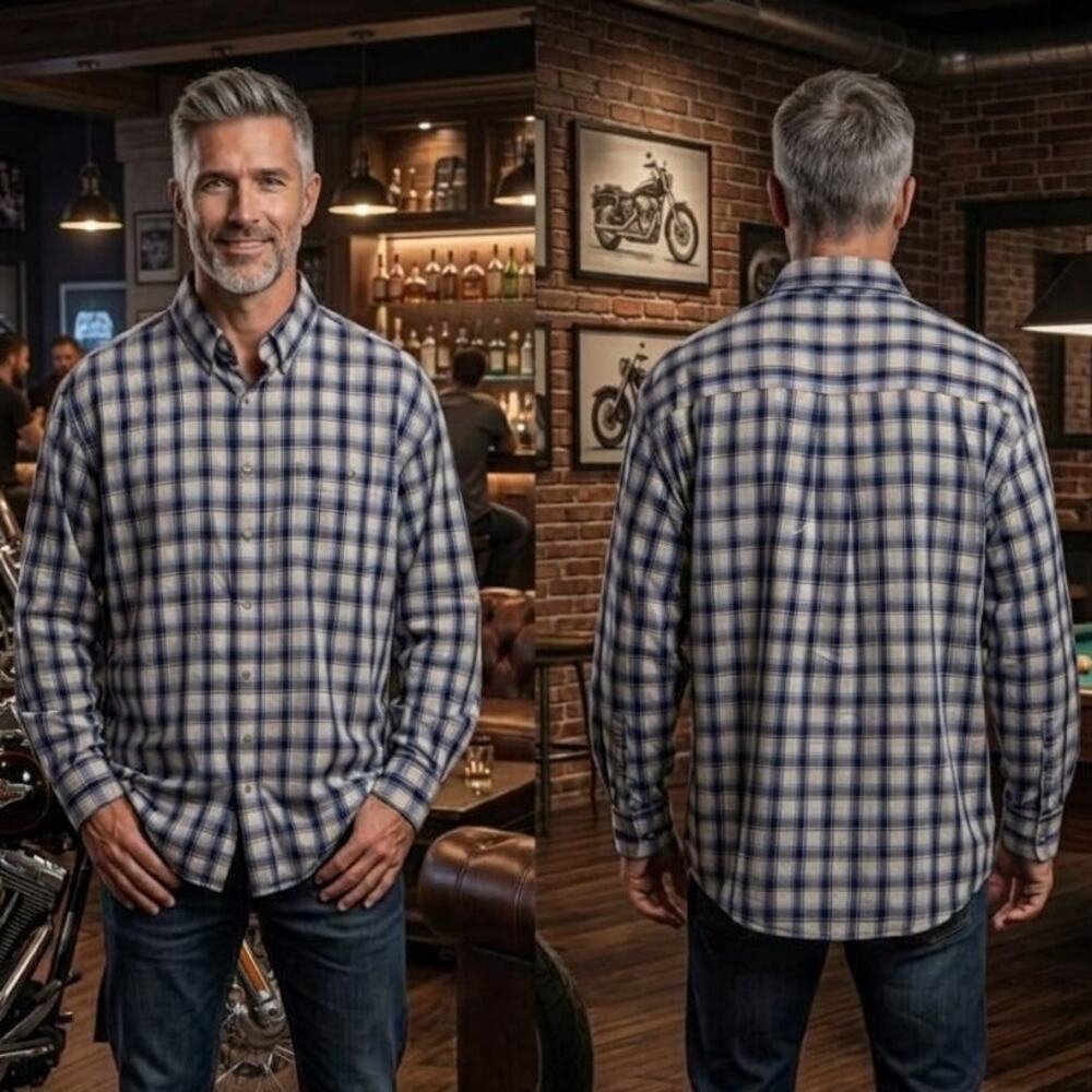 Wrangler George Strait Plaid Button Long Sleeve Western Shirt Mens XL 52